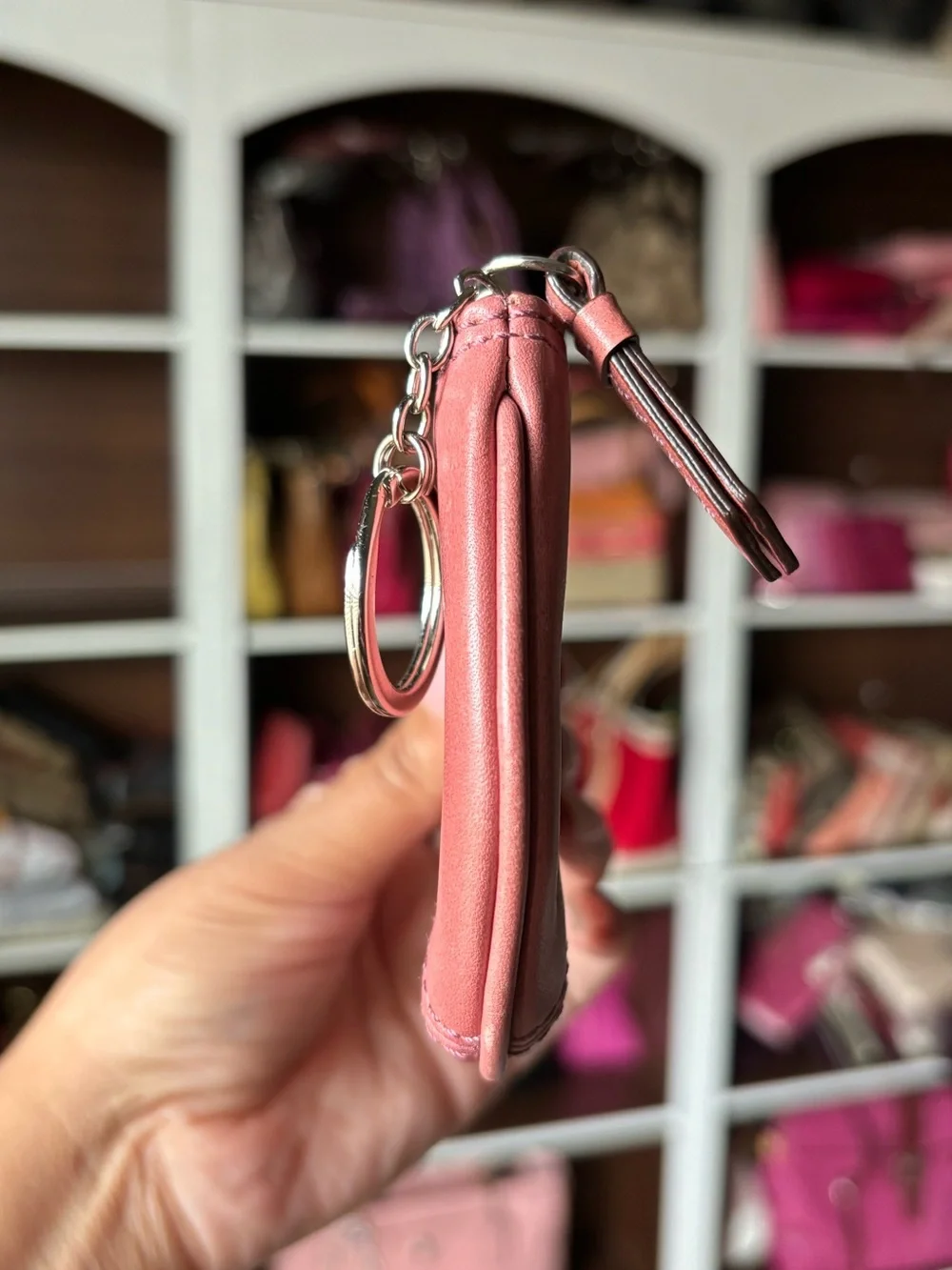 🪙💕COACH Leather Keyring Coin Pouch💕🪙